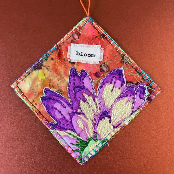 Bloom ~ Hand Quilted Panel