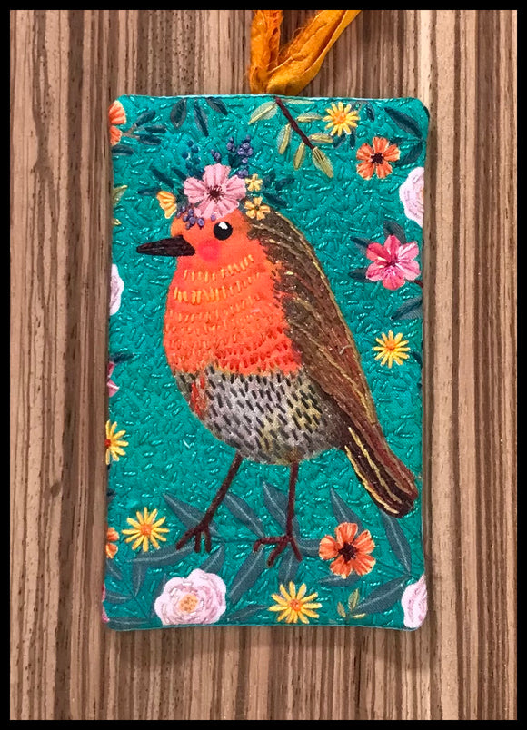 Party Bird ~ Hand Quilted Panel