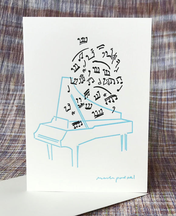 Mozart's Piano Note Card